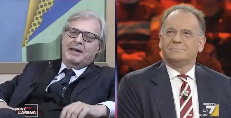 vittorio sgarbi vs alessandro cecchi paone a non e' l'arena 1