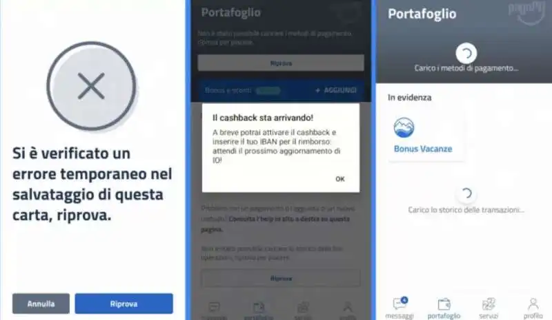 app io non funziona