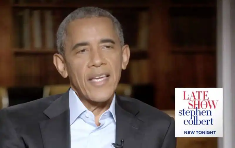 barack obama al late show di stephen colbert 