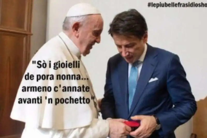 bergoglio e giuseppe conte   by osho