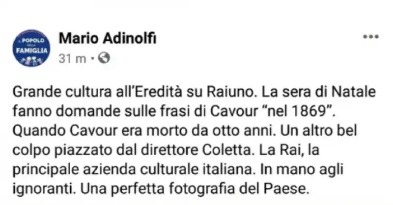 cavour l'eredità post adinolfi