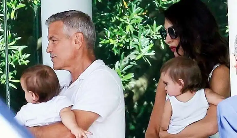 george, amal clooney e i figli