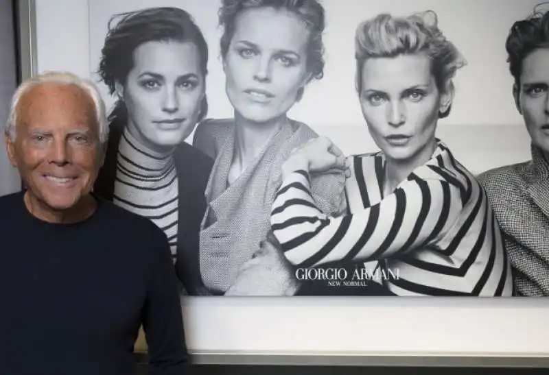 giorgio armani stella tennant con eva herzigova nadja auermann yasmin le bon