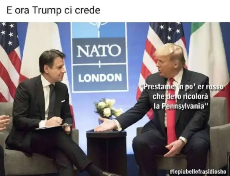 giuseppe conte donald trump   by osho