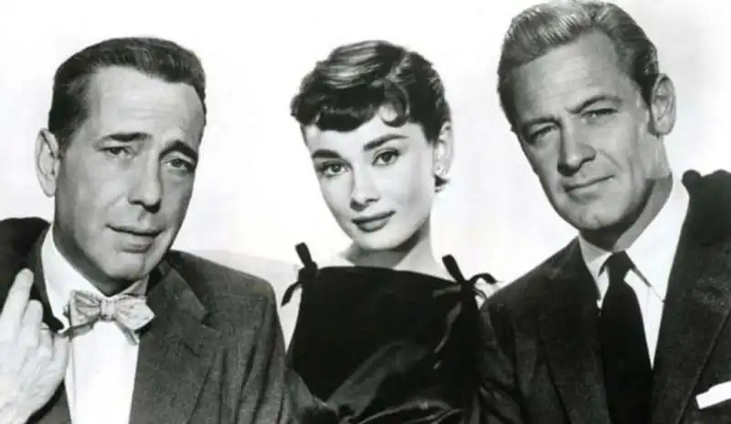 humphrey bogart audrey hepburn william holden   sabrina