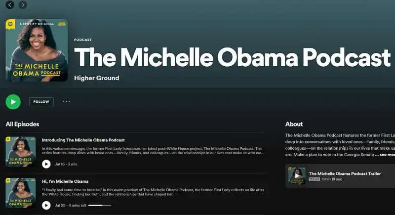 il podcast di michelle obama 