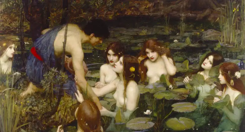 ila e le ninfe di john william waterhouse