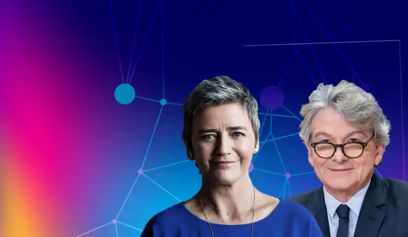 margrethe vestager e thierry breton