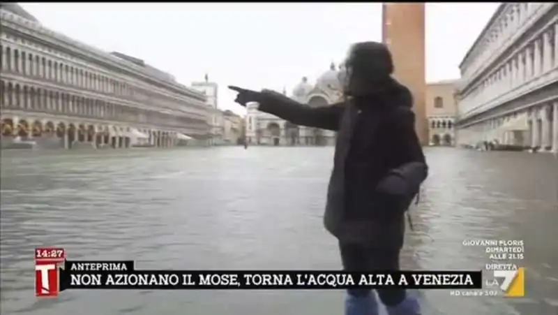 mose non azionato   torna acqua alta a venezia 