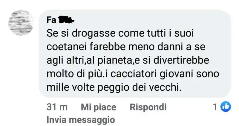 offese contro le donne che vanno a caccia 14