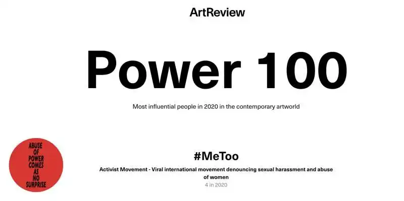 power 100   art review   metoo