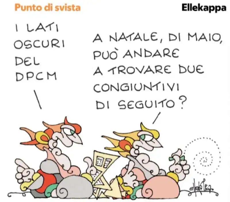 VIGNETTA ELLEKAPPA - DI MAIO IL DPCM E I CONGIUNTI