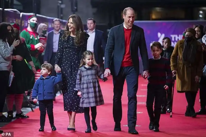 william, kate e i figli