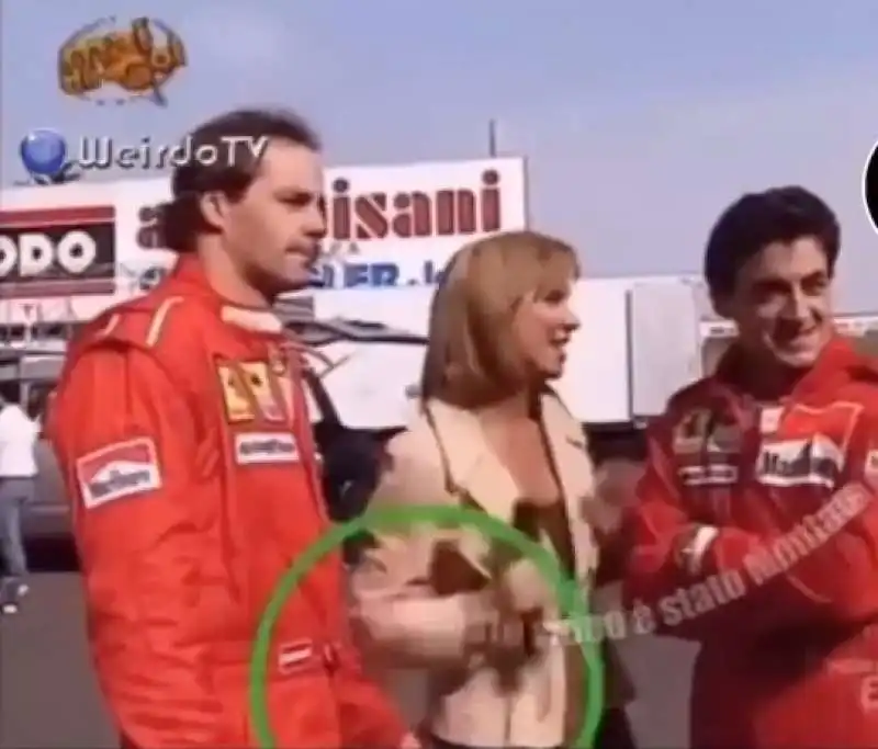 CLAUDIA PERONI TOCCATA DA GERHARD BERGER E JEAN ALESI