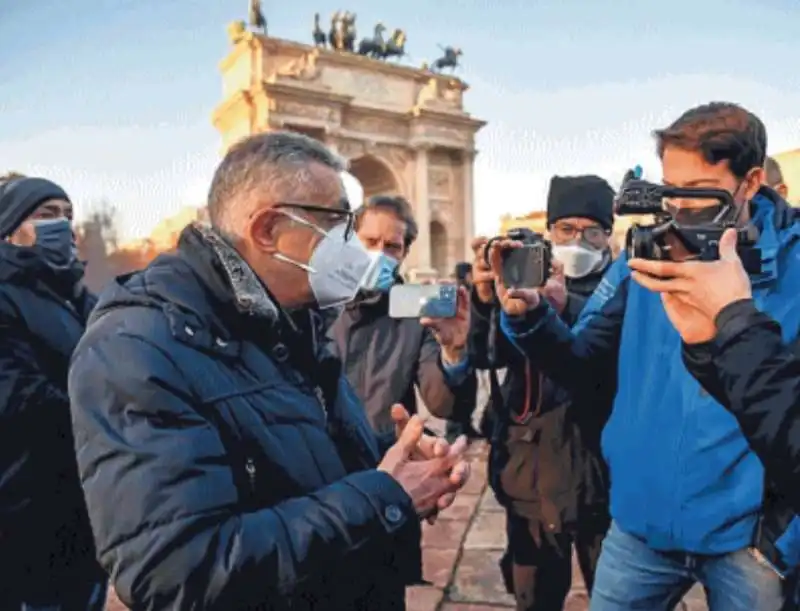 FABRIZIO PREGLIASCO ALLA MANIFESTAZIONE NO VAX