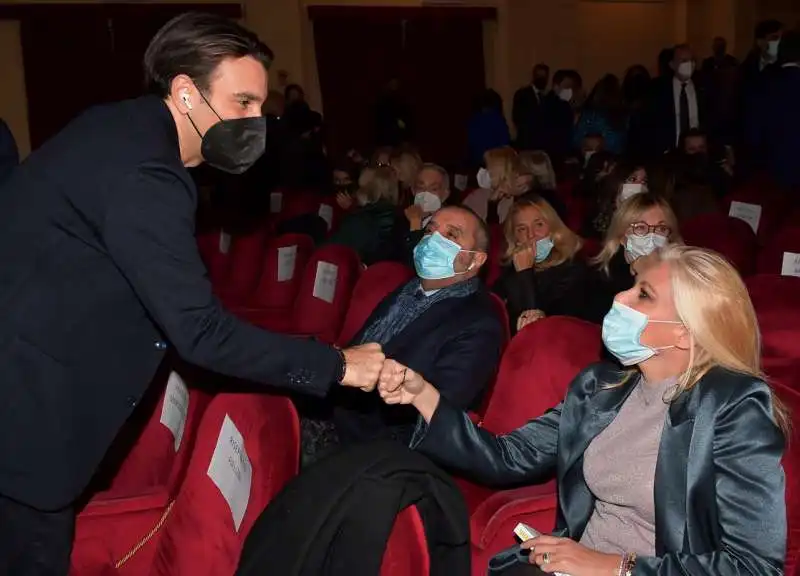 giampiero marrazzo saluta eleonora daniele e franco di mare  foto di bacco