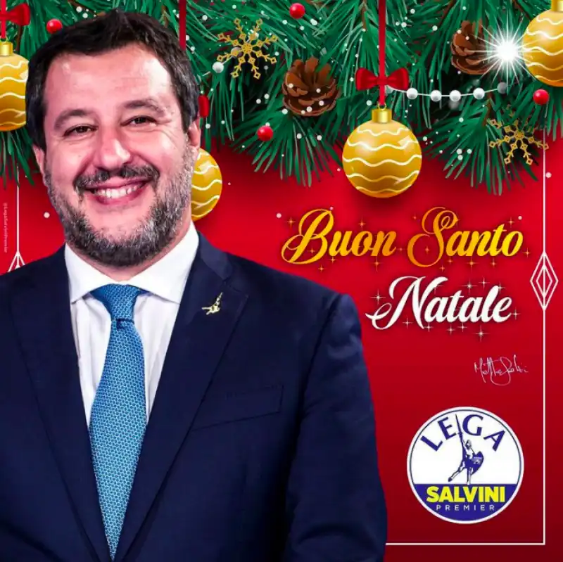 gli auguri di matteo salvini