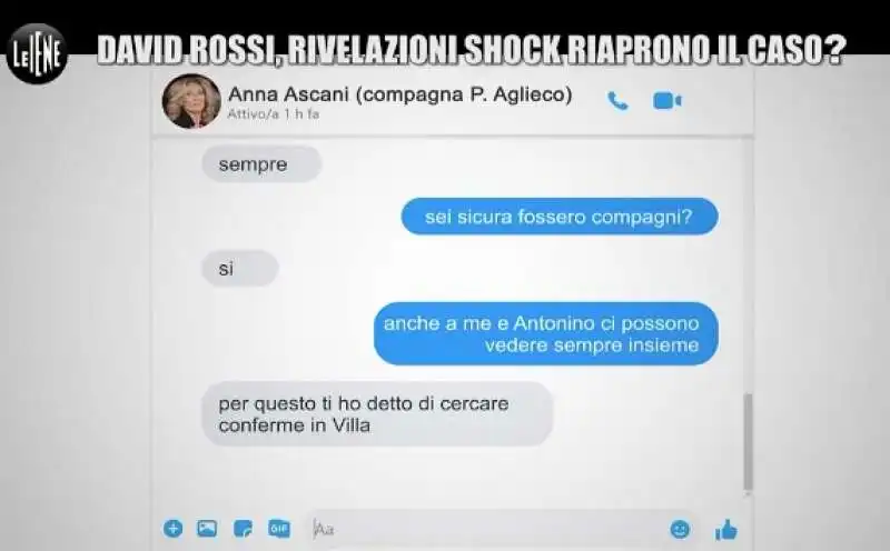 inchiesta delle iene su david rossi   la chat di anna ascani