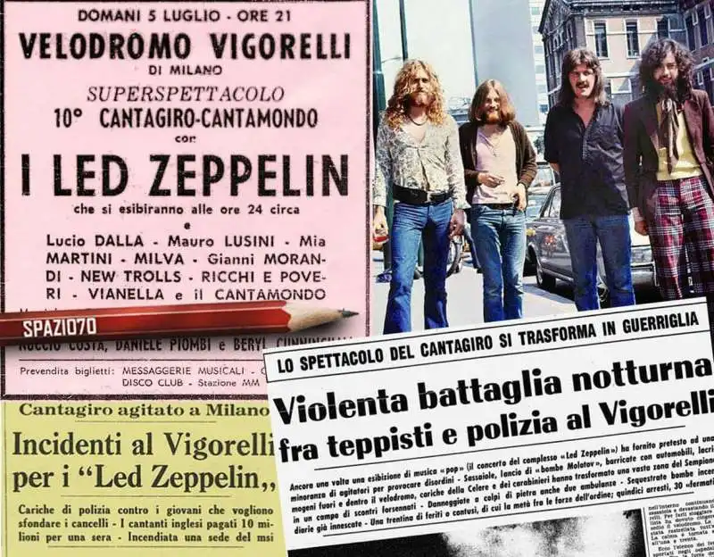 led zeppelin vigorelli rassegna stampa