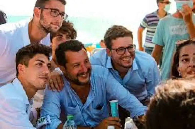 lorenzo gasperini con matteo salvini 