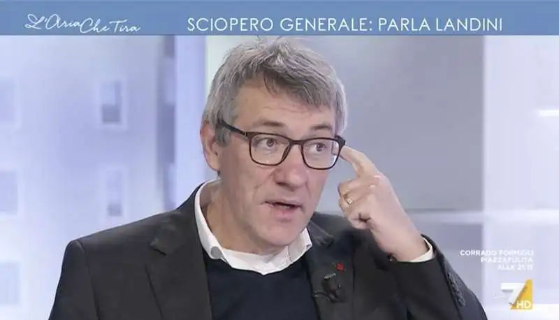 maurizio landini a l'aria che tira   6