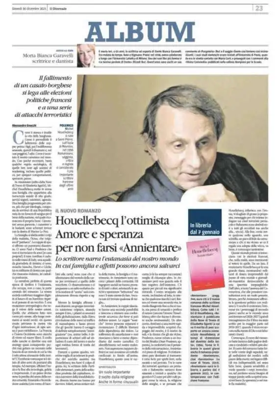 michel houellebecq   annientare   recensione del giornale 