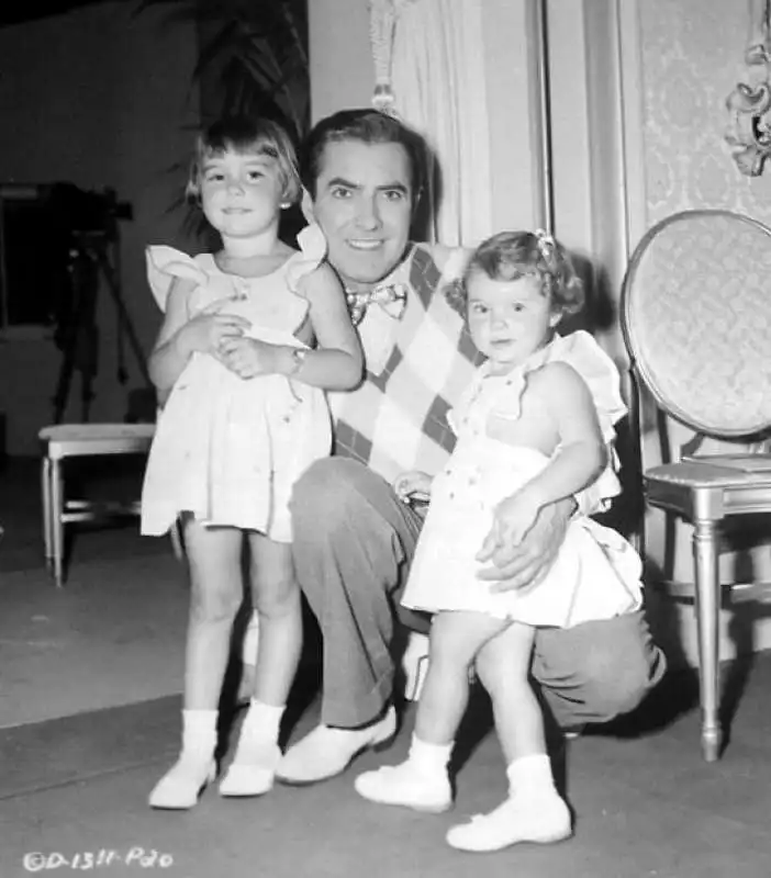 tyrone power con le figlie