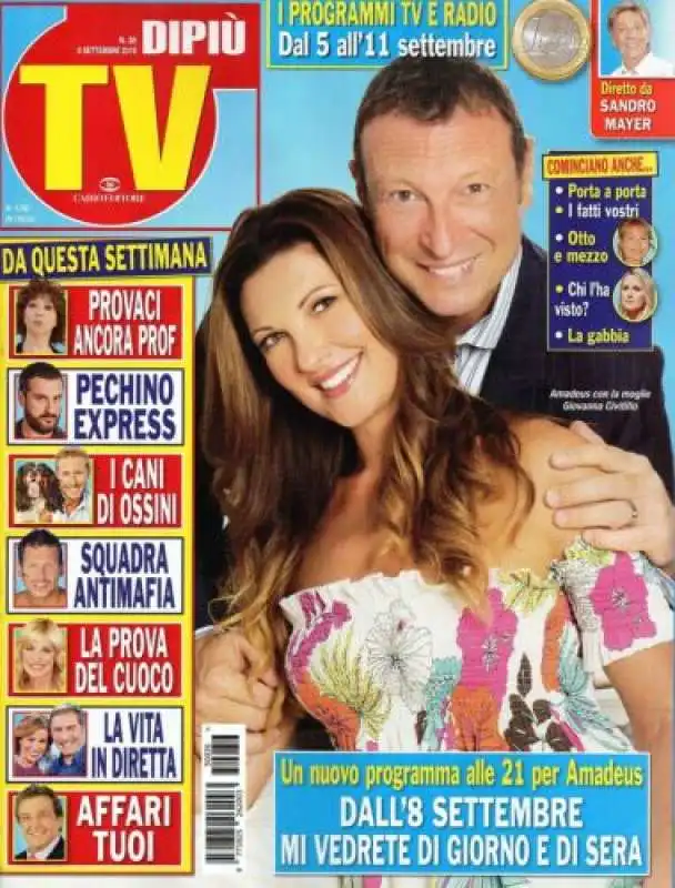 AMADEUS GIOVANNA CIVITILLO IN COPERTINA SU DIPIU TV