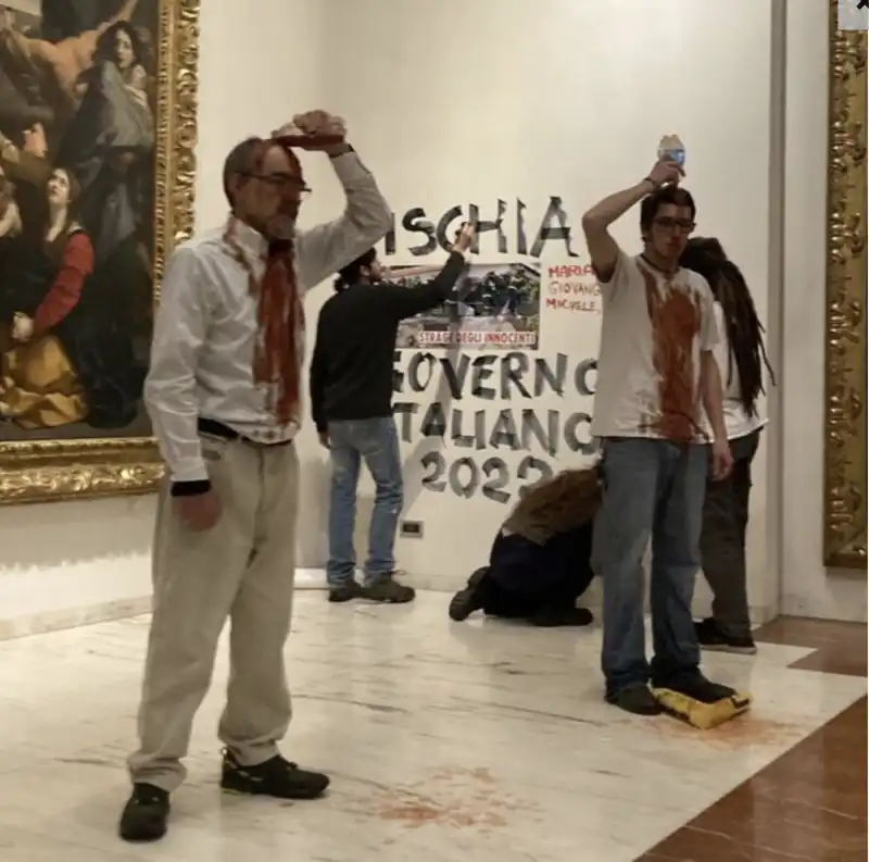 blitz ambientalista pinacoteca bologna 1