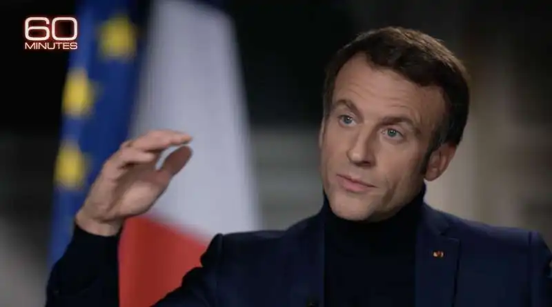 EMMANUEL MACRON  INTERVISTATO DALLA CBS 