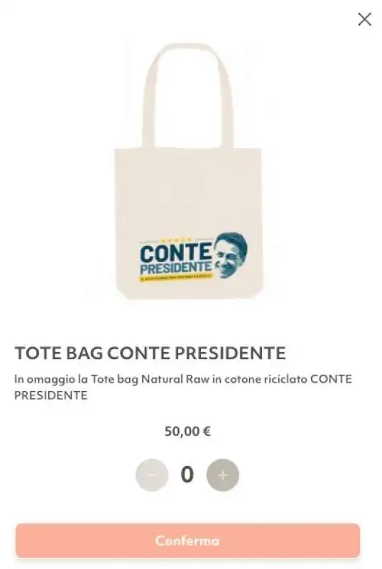 gadget ufficiali del movimento 5 stelle   conte presidente   1