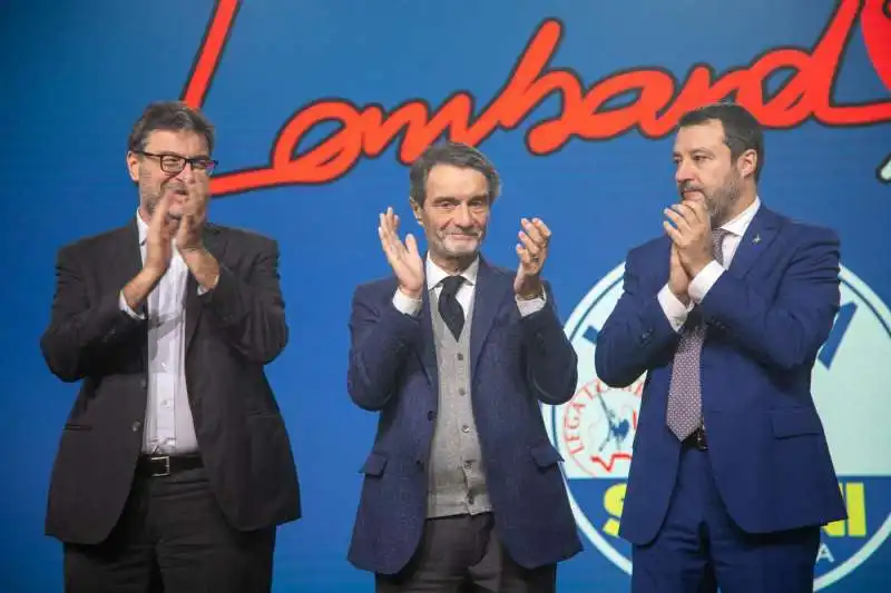 giancarlo giorgetti   attilio fontana   matteo salvini    1