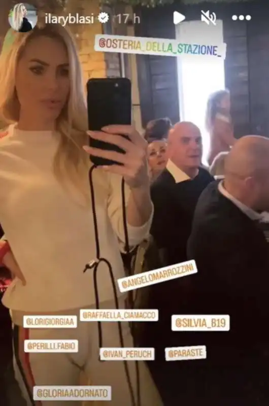 ilary blasi tagga angelo marrozzini a pranzo