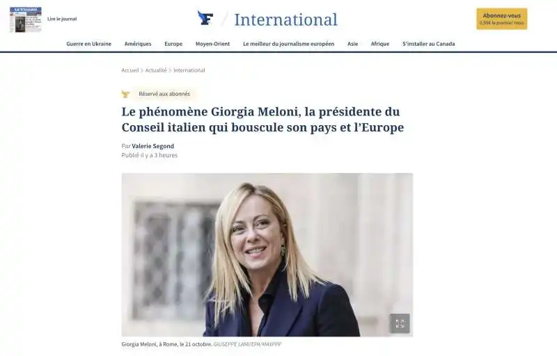 le figaro su giorgia meloni 