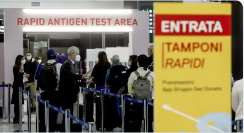 MALPENSA TEST PER CHI ARRIVA DALLA CINA