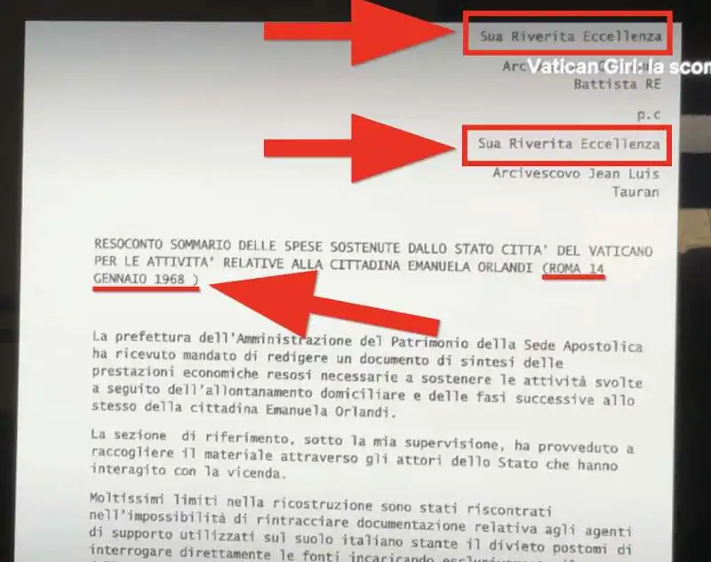 presunto rendiconto vaticano su emanuela orlandi 