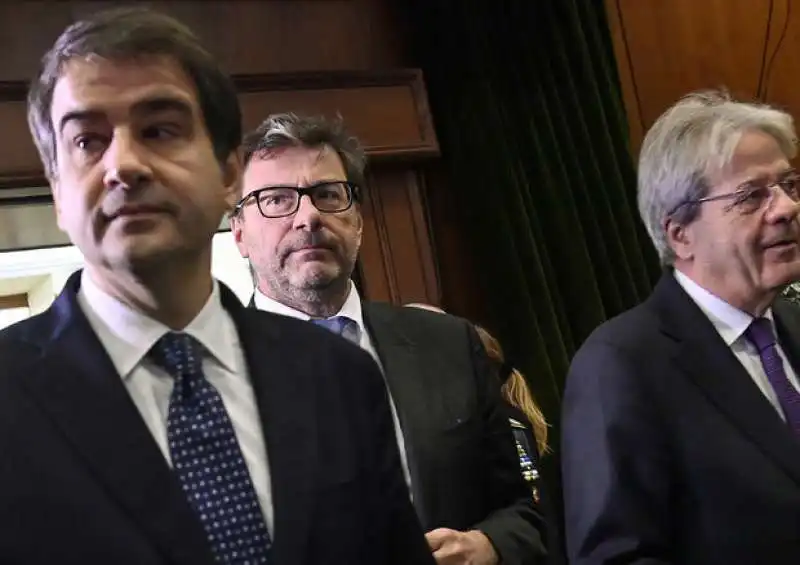 raffaele fitto giancarlo giorgetti paolo gentiloni