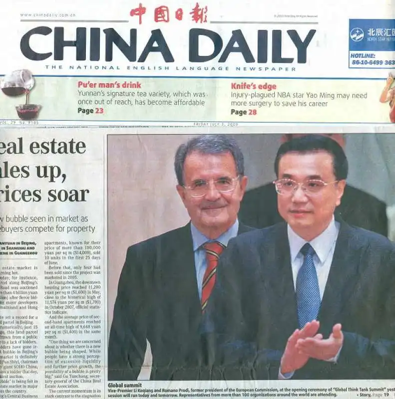 ROMANO PRODI IN CINA - CHINA DAILY 