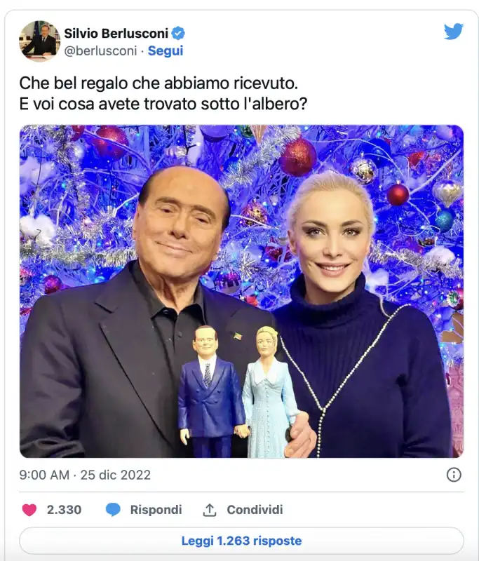 tweet silvio berlusconi e marta fascina