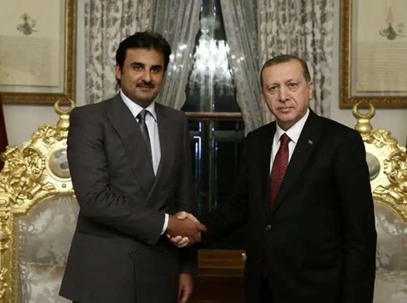 al thani con recep tayyip erdogan