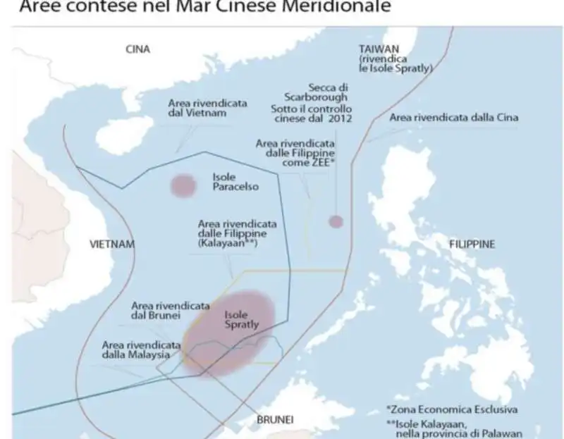 aree contese nel mar cinese meridionale 