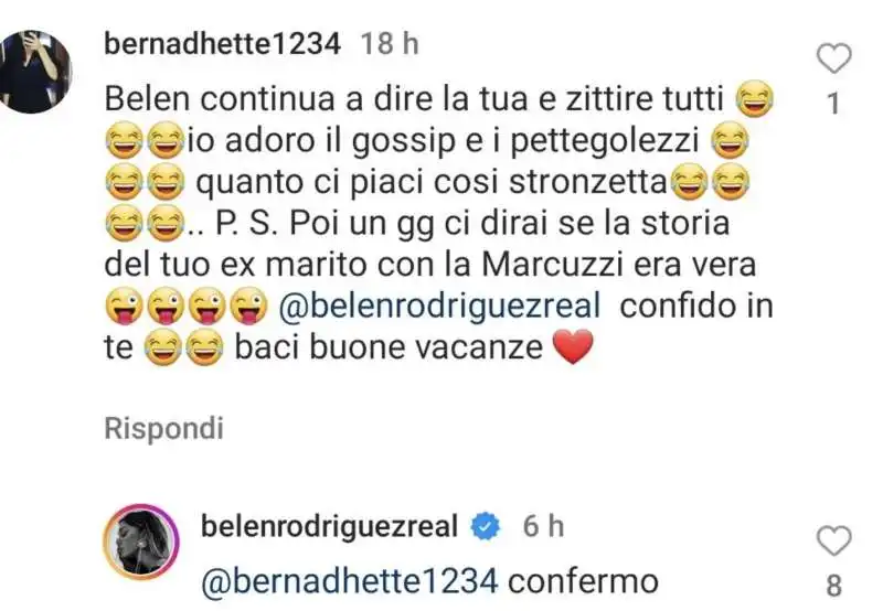 BELEN RODRIGUEZ CONFERMA IL TRADIMENTO DI STEFANO DE MARTINO CON ALESSIA MARCUZZI