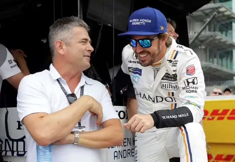 gil de ferran con fernando alonso 