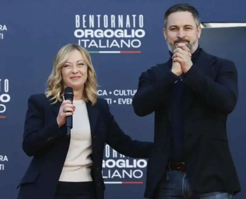 GIORGIA MELONI E SANTIAGO ABASCAL AD ATREJU 2023