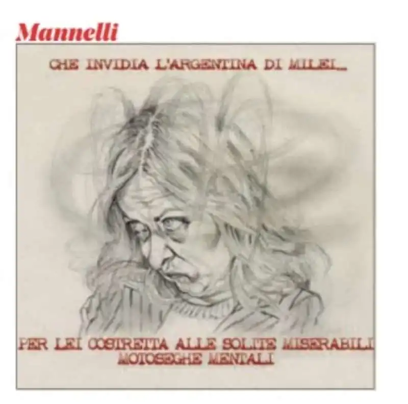 GIORGIA MELONI - VIGNETTA DI MANNELLI PER IL FATTO QUOTIDIANO