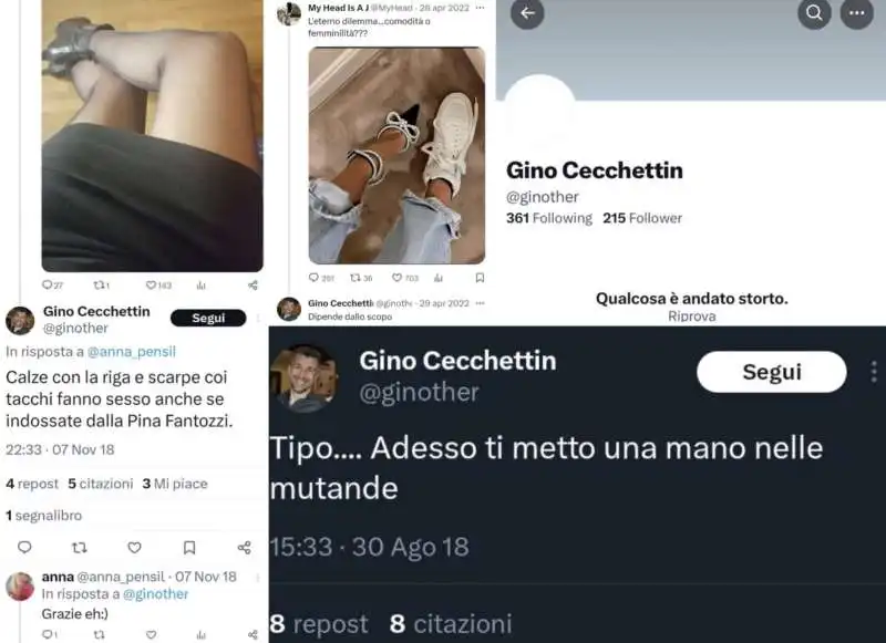 I VECCHI TWEET ATTRIBUITI A GINO CECCHETTIN - 2