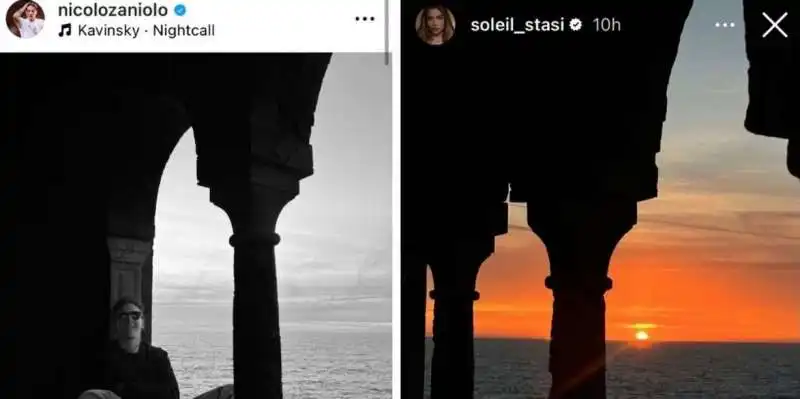 LE STORIE INSTAGRAM DI NICOLO ZANIOLO E DI SOLEIL SORGE 