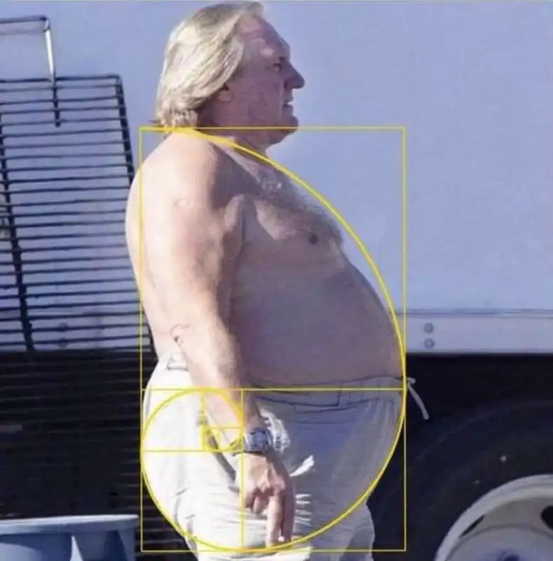 MEME SULLE PROPORZIONI DELLA PANZA DI GERARD DEPARDIEU 