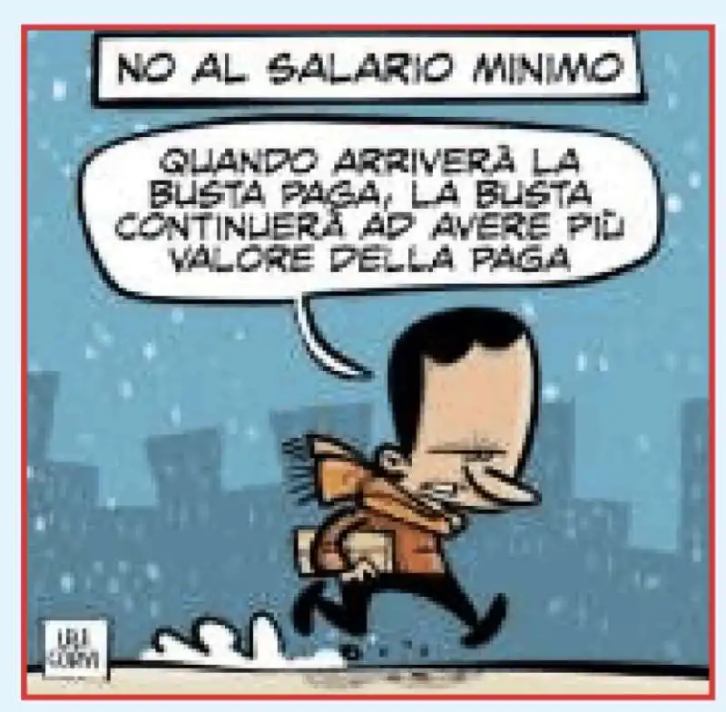 no al salario minimo   vignetta by il giornalone   la stampa 