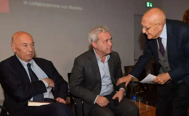 paolo mieli  enrico mentana  sabino cassese  foto di bacco